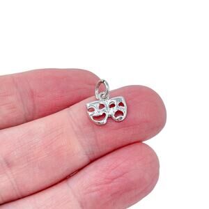 Estate Sterling Silver 925 Comedy Tragedy Theatre Mask Charm